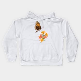 Butterfly And Lilies Kids Hoodie